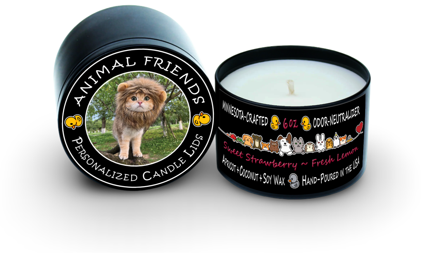 Animal Friends | Custom Lid Graphics | All Scents
