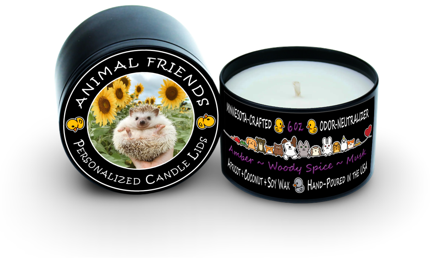 Animal Friends | Custom Lid Graphics | All Scents